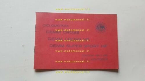 Demm 50 Cross-Cross HF-Supersport HF Manuale Uso originale Moped Owner's …