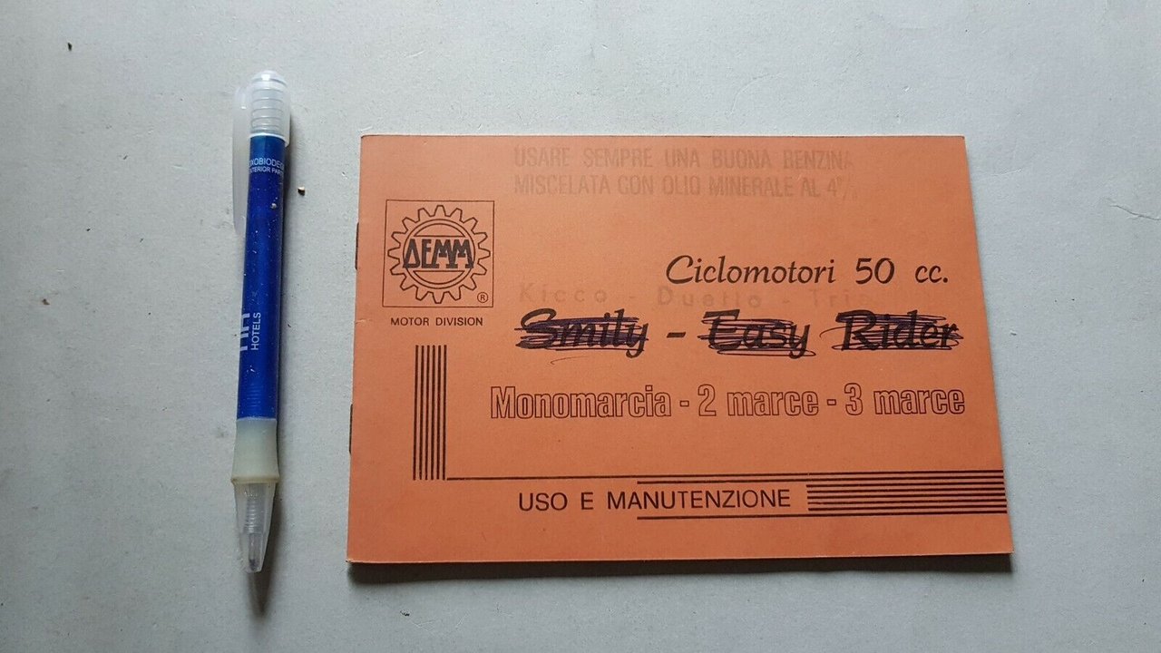 DEMM 50 Kicco-Duetto-Trio manuale uso originale italiano moto owner's manual
