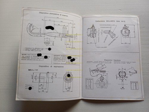 Demm 50 Panther 1979 Facsimile originale scheda omologazione DGM Motorizzaz.