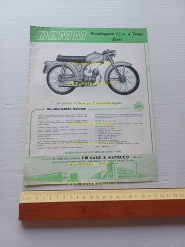 Demm 53 4T Sport - 2T Turismo 1961 depliant italiano …