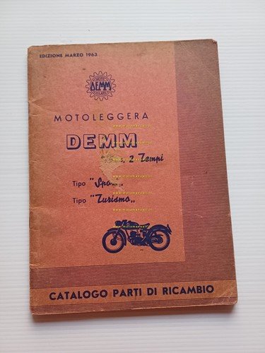 DEMM 75 Sport - Turismo 1963 catalogo ricambi originale spare …