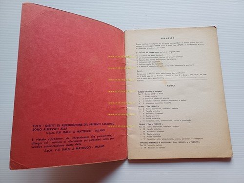 DEMM 75 Sport - Turismo 1963 catalogo ricambi originale spare …