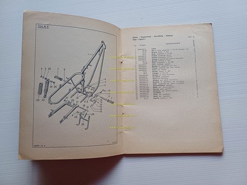 DEMM 75 Sport - Turismo 1963 catalogo ricambi originale spare …