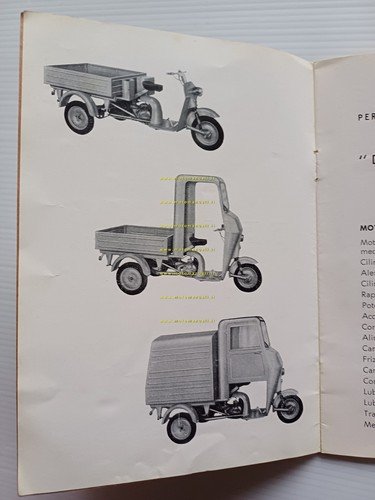 DEMM Ciclocarro 49 1967 manuale uso originale italiano engine owner's …