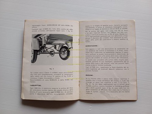 DEMM Ciclocarro 49 1967 manuale uso originale italiano engine owner's …