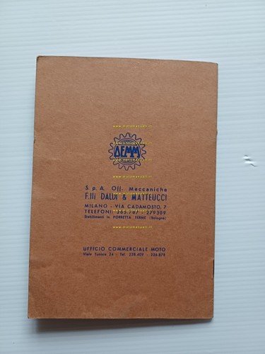 DEMM Ciclocarro 49 1967 manuale uso originale italiano engine owner's …