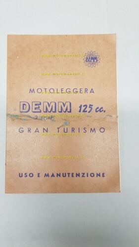 DEMM Gran Turismo 125 2 tempi manuale uso originale moto …