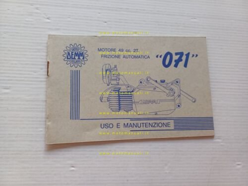 DEMM Motore 49 "071" 1971 manuale uso libretto originale italiano …