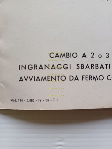 Demm motore 49 2-3 V 1966 manuale uso manutenzione originale …