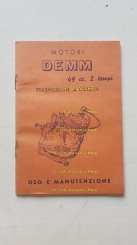 DEMM Motore 50 2-3 V 1967 manuale uso originale italiano …