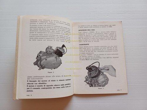 DEMM Motore 50 2-3V 1964 manuale uso originale italiano engine …