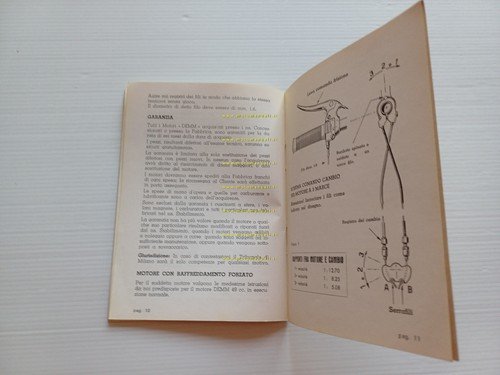DEMM Motore 50 2-3V 1964 manuale uso originale italiano engine …
