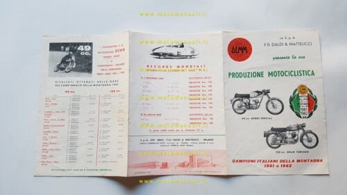 Demm produzione modelli moto ciclomotori 1963 depliant italiano originale