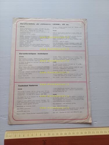 Demm produzione motocarri 49 anni 50 depliant italiano originale