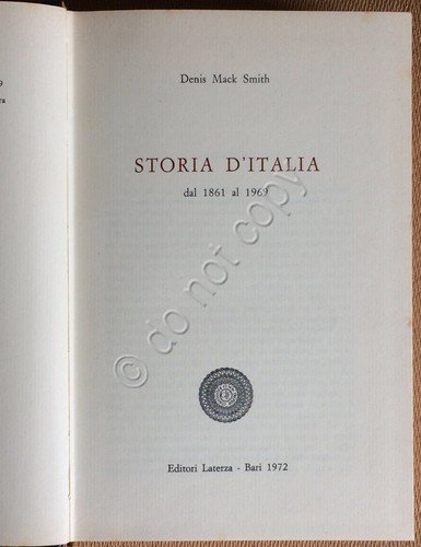 Denis Mack Smith - Storia d'Italia dal 1861 al 1969 … | Immagine principale