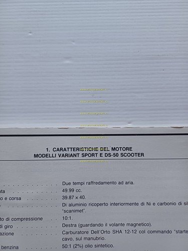 Derbi 49 MOTORE Start 1990 manuale officina italiano ORIGINALE