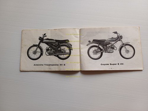 Derbi 50 Antorcha Coyote GT 4V 1974 manuale uso manutenzione …