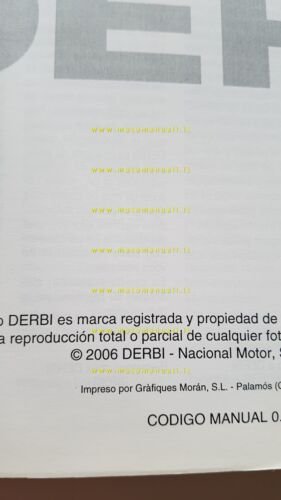 Derbi 50 Senda R-SM DRD Pro 50 2006 manuale uso …