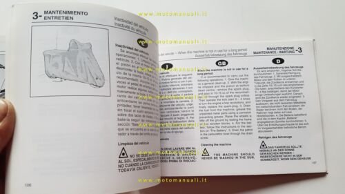 Derbi Atlantis 50-100 scooter 2004 manuale uso manutenzione originale