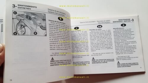 Derbi Atlantis 50-100 scooter 2004 manuale uso manutenzione originale