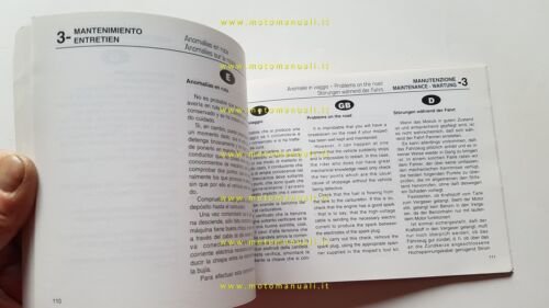 Derbi GPR 50 Nude 2004 manuale uso manutenzione libretto originale