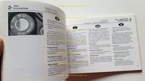 Derbi GPR 50 Nude 2004 manuale uso manutenzione libretto originale