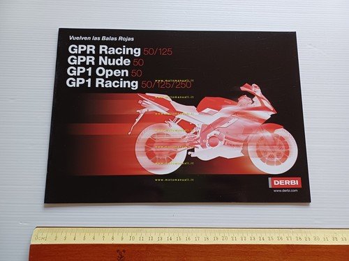 Derbi GPR Nude 50-Racing 125-50-GP1 Racing 50-125-250 2009 depliant originale