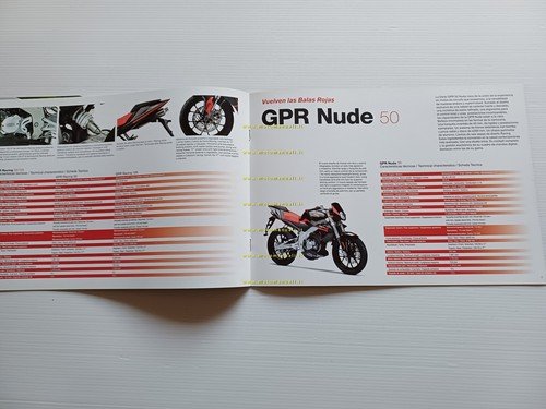 Derbi GPR Nude 50-Racing 125-50-GP1 Racing 50-125-250 2009 depliant originale