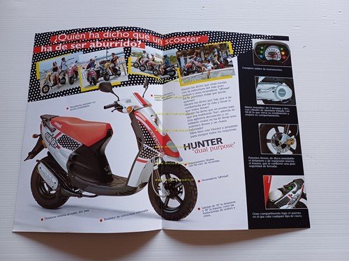 Derbi Hunter 50 scooter 1997 depliant spagnolo originale