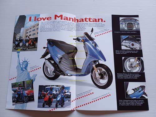 Derbi Manhattan 50 scooter 1997 depliant spagnolo originale