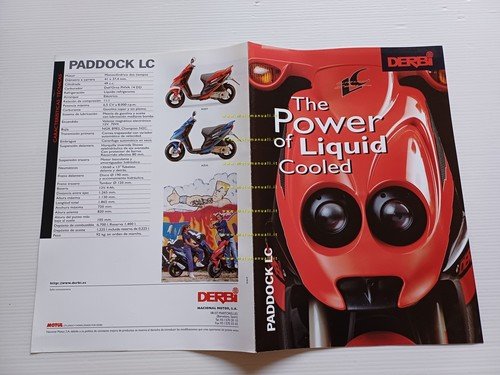 Derbi Paddock LC 50 scooter 1997 depliant spagnolo originale