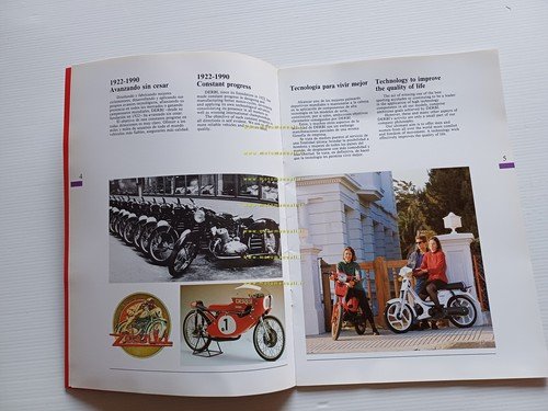 Derbi presentazione aziendale 1990 depliant spagnolo inglese originale