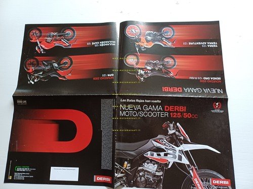 Derbi produzione 2008 moto scooter ciclomotori depliant italiano originale