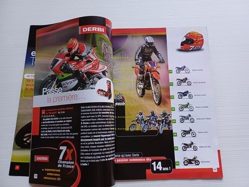 Derbi produzione modelli 2003-04 depliant francese originale