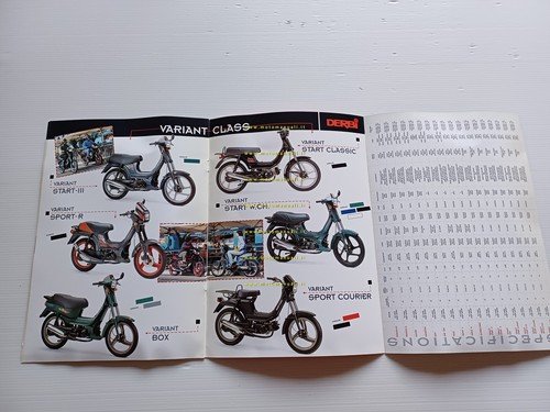 Derbi produzione moto scooter modelli 1997 depliant inglese originale