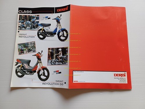 Derbi produzione moto scooter modelli 1997 depliant inglese originale