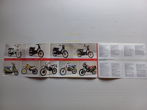 Derbi produzione tutti modelli 1991 depliant inglese francese originale
