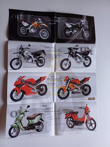 Derbi produzione tutti modelli 2004 depliant francese originale