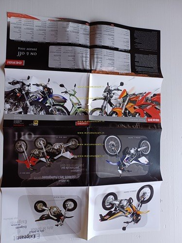 Derbi produzione tutti modelli 2004 depliant francese originale