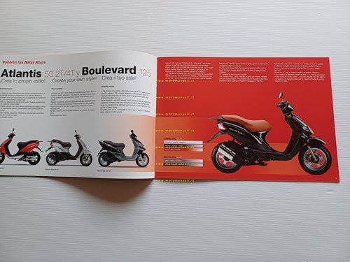 Derbi scooter 50 Atlantis - 125 Boulevard 2009 depliant originale