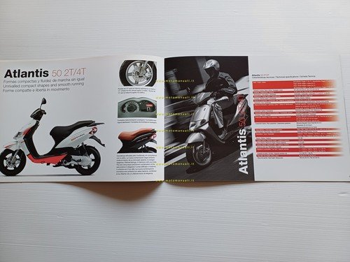 Derbi scooter 50 Atlantis - 125 Boulevard 2009 depliant originale