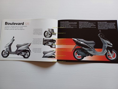 Derbi scooter 50 Atlantis - 125 Boulevard 2009 depliant originale