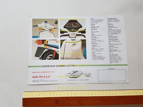 Derbi Scooter DS 50 A.E. 1991 depliant italiano originale