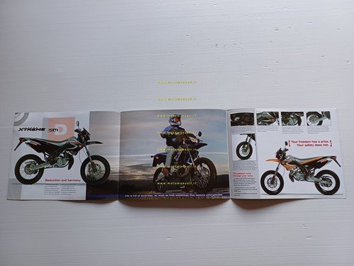 Derbi Senda Xtreme 50 SM 2005 depliant inglese originale