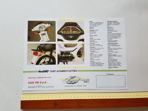Derbi Variant 50 A.E. 1991 depliant italiano originale