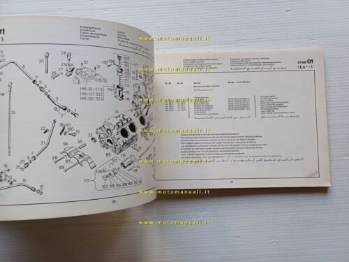 DEUTZ Motore B/F 6L-8L-10L-12L 413 F/W 1979 catalogo ricambi originale