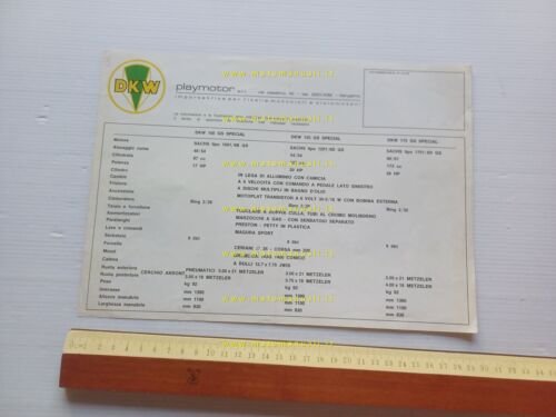 DKW 100 - 125 - 175 GS Special enduro depliant …