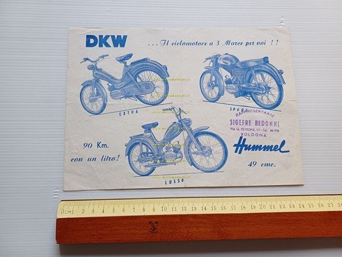 DKW Hummel 50 Extra - Sport - Lusso depliant italiano …