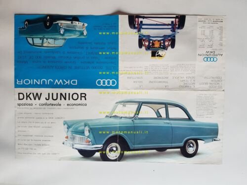 DKW Junior De Luxe 1961 depliant italiano originale