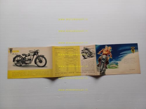DKW RT 125 - 200 depliant originale testo olandese